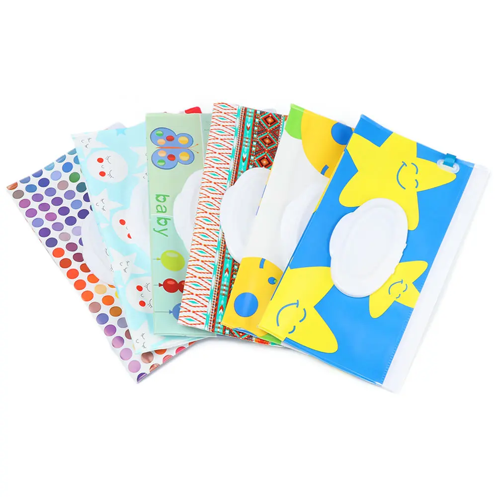 EVA Baby Wet Wipe Pouch Wipes Holder Case Reusable Refillable Wet Wipe Bag Tissue Box Stroller Accessories