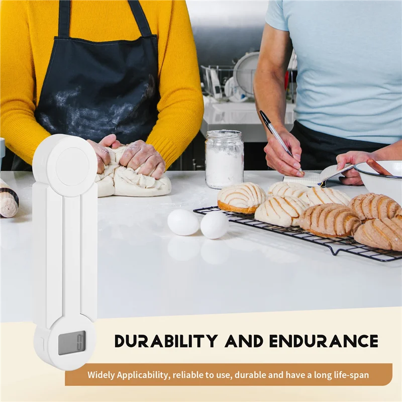 AED7-1 PCS High Precision Folding Food Scale, Digital Kitchen Scale White ABS Food Scale For Measuring Healthy Intake