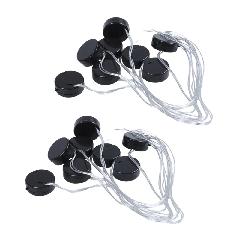 16Pcs Black Wire Lead 2X3V CR2032 Coin Cell Button Battery Holder Case