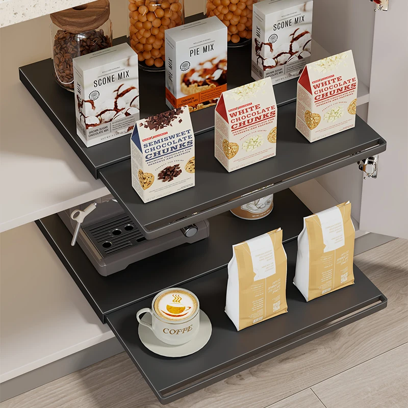 Kitchen seasoning rack, pumping tray in cabinet, disc rack, microwave oven under sink, deep cabinet storage rack board