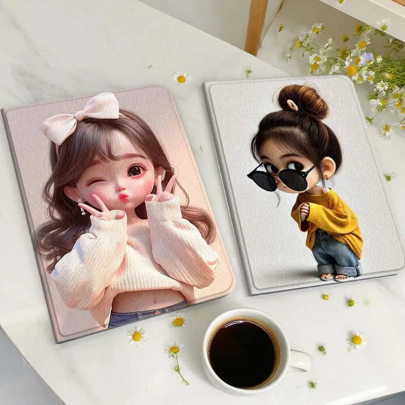 

Cute cartoon girl design For Samsung Galaxy Tab A A7 A8 A9 A11 S6 S11 Lite Plus 10.1 10.4 10.5 Inch 2022 2025 Tablet Case