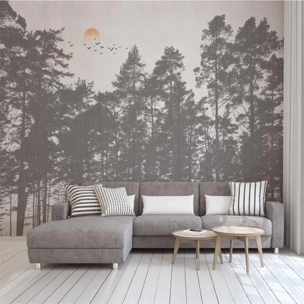 Custom Forest woods natural scenery Photo Wallpaper for Living Room TV Backdrop Painting Arches 3D Mural Wall paper home decor