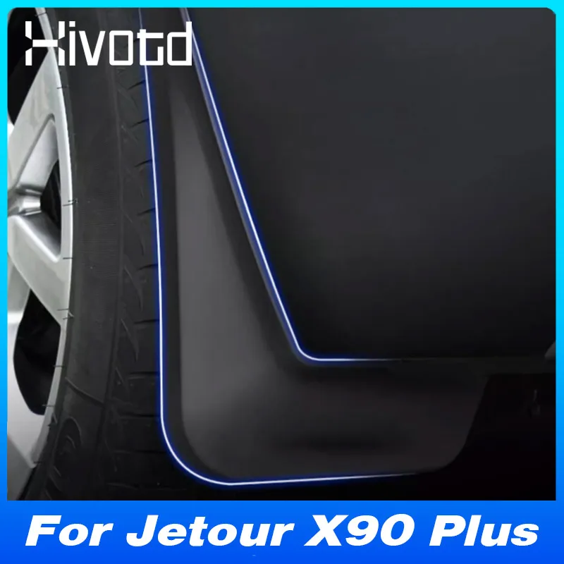 Car Mudguards Plastic Fender Cover Flaps Splash-proof Protective For Jetour X90 Plus 2021-2024 Exterior Modification Accessories