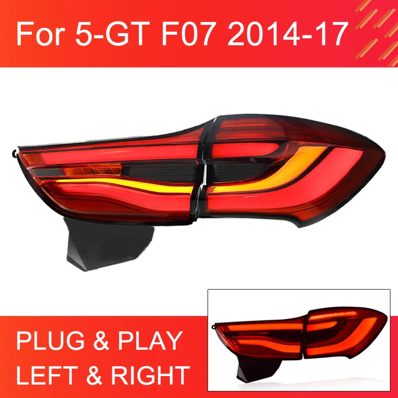 1 Pair LED Tail Light Assembly for BMW 5 Series GT F07 2014-2017 Tail lights with full LED Upgrade Tail Lamps