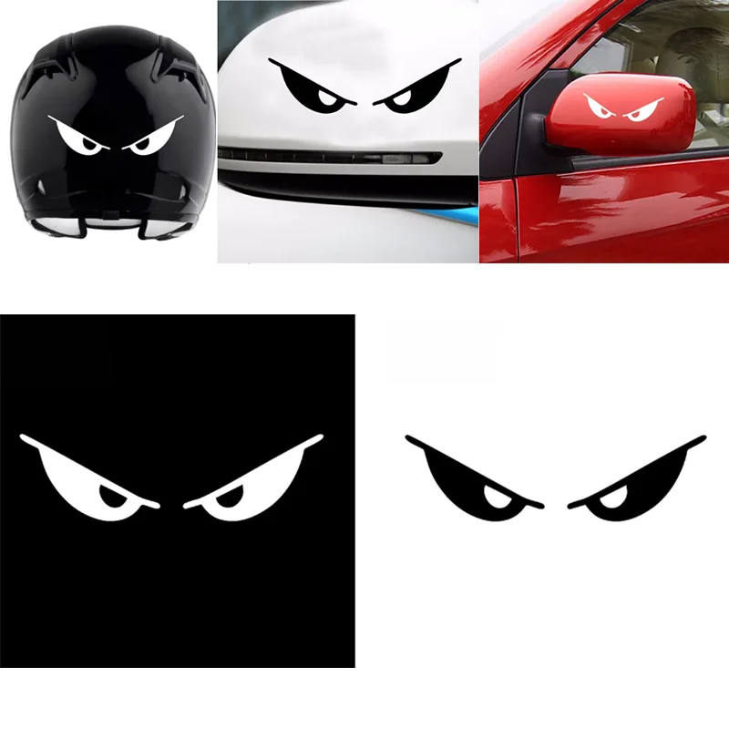Creative Evil Eyes Car Stickers Universal Waterproof Motorcycle Helmet Reflective Sticker Auto Styling Decoration Accessories