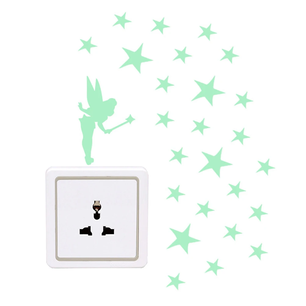 

3D Night Glow Switch Decals Removable Decor Bedroom Bathroom Art PVC Material Easy Apply Reuse No Residue