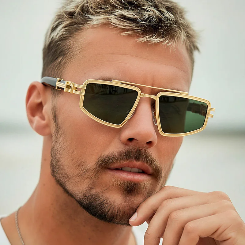 Double Bridge Metal Aviator Sunglasses Unisex Fashion Classic Retro Pilot Style Sun Glasses with UV400 Protection