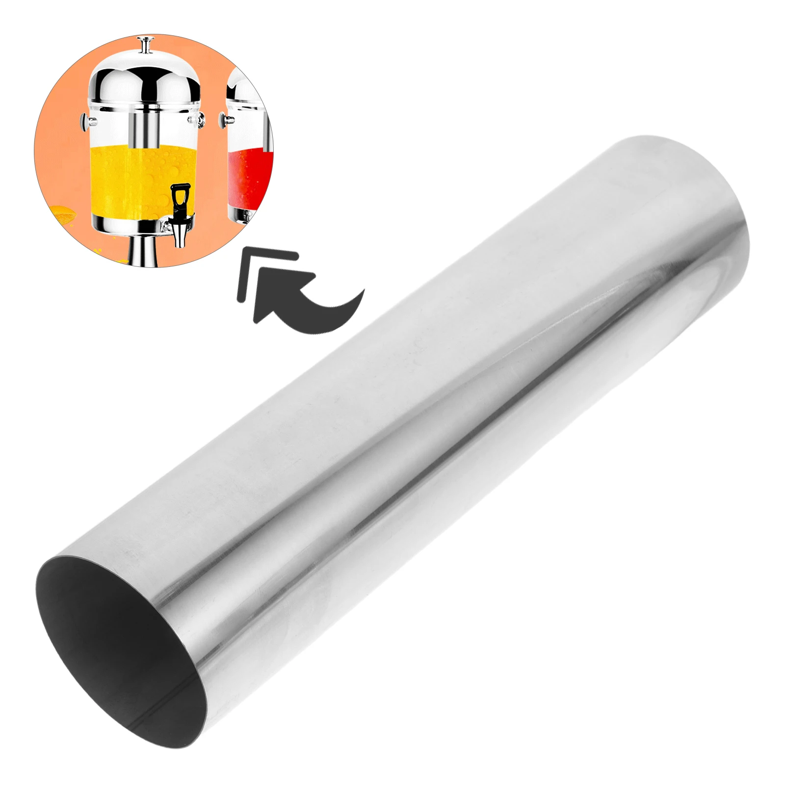 Tubo de enfriamiento de hielo para bebidas de acero inoxidable de 8L, cubo de jugo comercial, máquina de bebidas, piezas de máquina de bebidas frías de autoservicio
