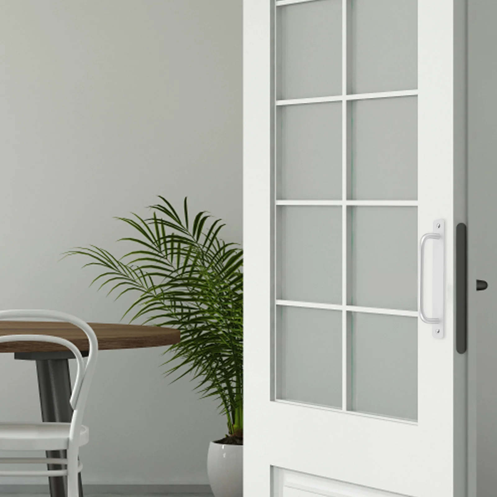 

Aluminium Alloy Glass Door Pull Handle No-Drill Easy Install for Sliding Window Balcony Door Modern Home Office Handle