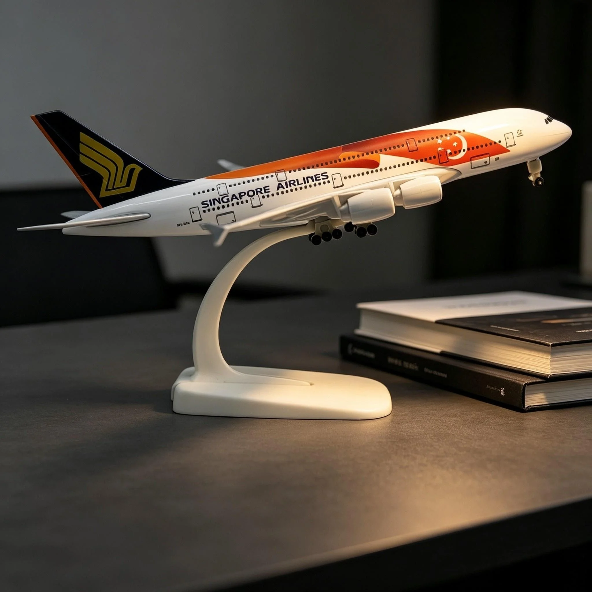 A380 Singapore Airways Air-bus 380 Plastic Model 20cm Alloy Scale Airplanes Souvenir Plane Wheels For Collections And Displays G