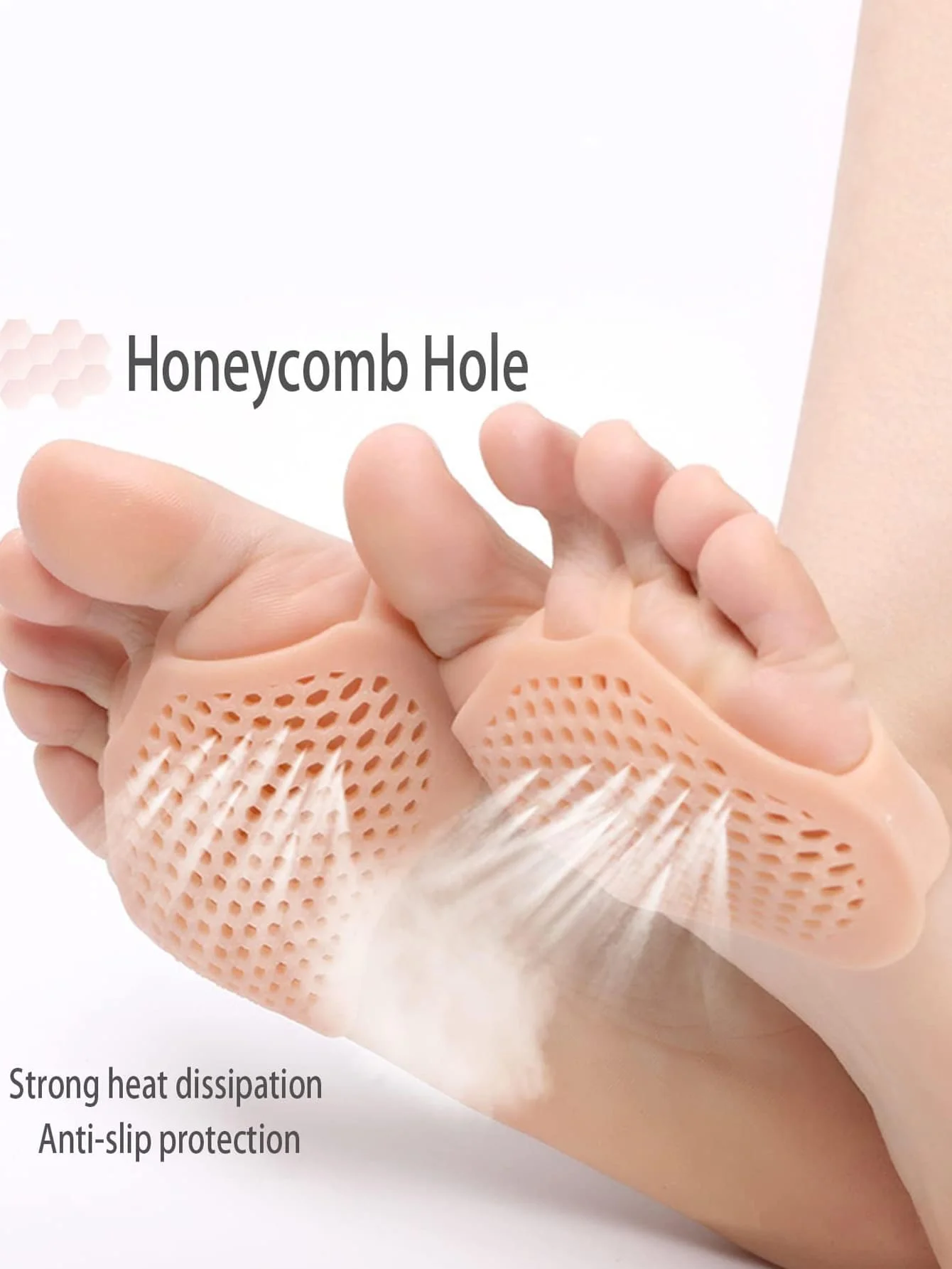 10sets foot pads 2pieces/set of soft gel reusable, wear-resistant foot pads, forefoot cushioning shoes,unisex image 3