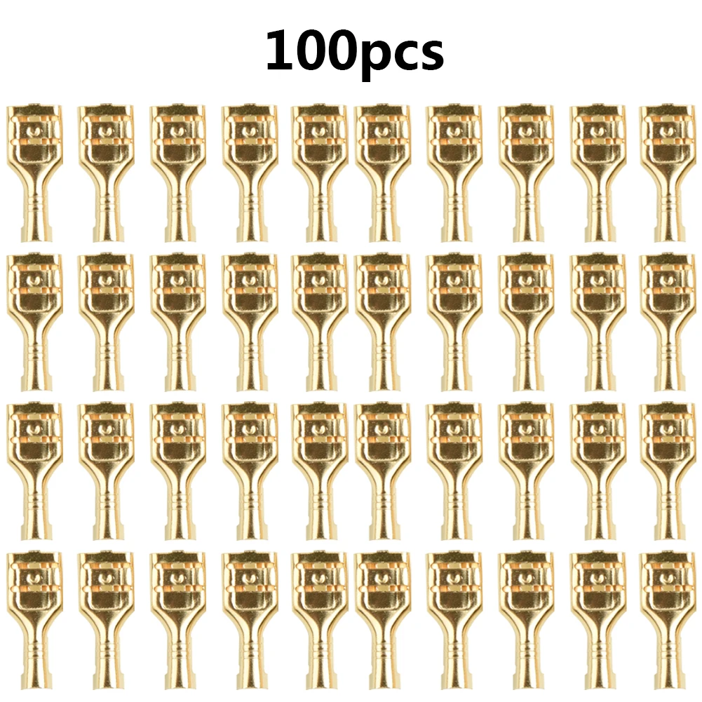 Trustworthy 200pcs Female Spade Insulated Wire Connectors Suitable for 6 3mm Terminals Provides Reliable and Strong Connections