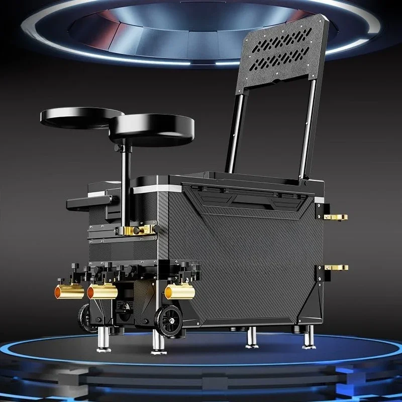 Double track fishing box, new scratch-proof fishing box, full set of multi-function installation-free fishing box