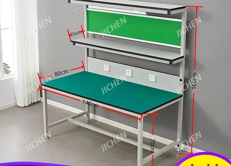 JC منضدة عمل مضادة للكهرباء الساكنة من الفولاذ المقاوم للصدأ مع خط تجميع ورشة عمل مصنع المصباح طاولة صيانة الهاتف المحمول السميكة