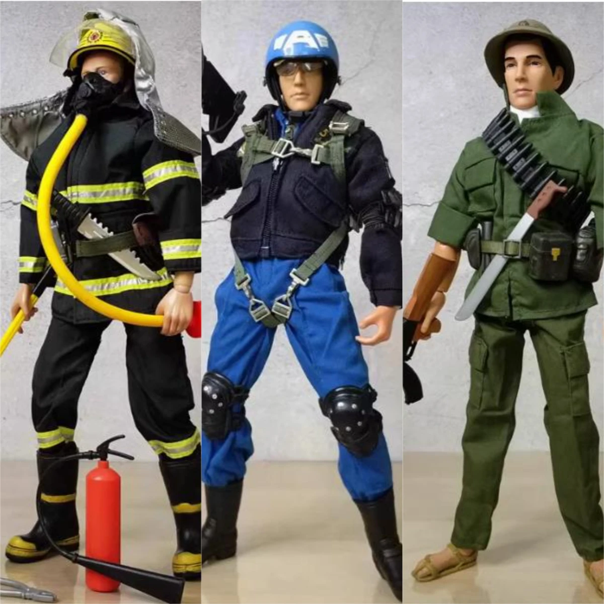 

Male Soldier 1/6 Scale WWII US Military Action Figures with Head Sculpt Body Clothes Set Weapon for 12inch Doll Accessory Gift
