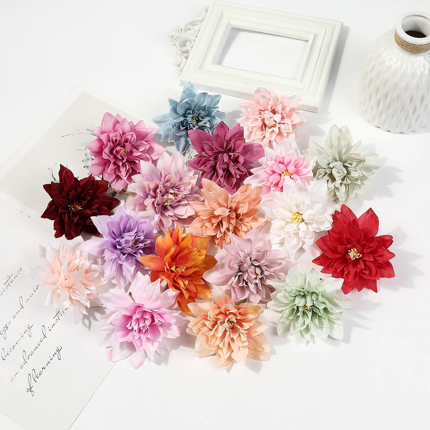 5/10 Stücke 10 cm Künstliche Pfingstrose Blumen Köpfe Pflanzen Gefälschte Blume Wände Party Weihnachten Home Decor Fotografie Hochzeit Dekoration – Detail 6