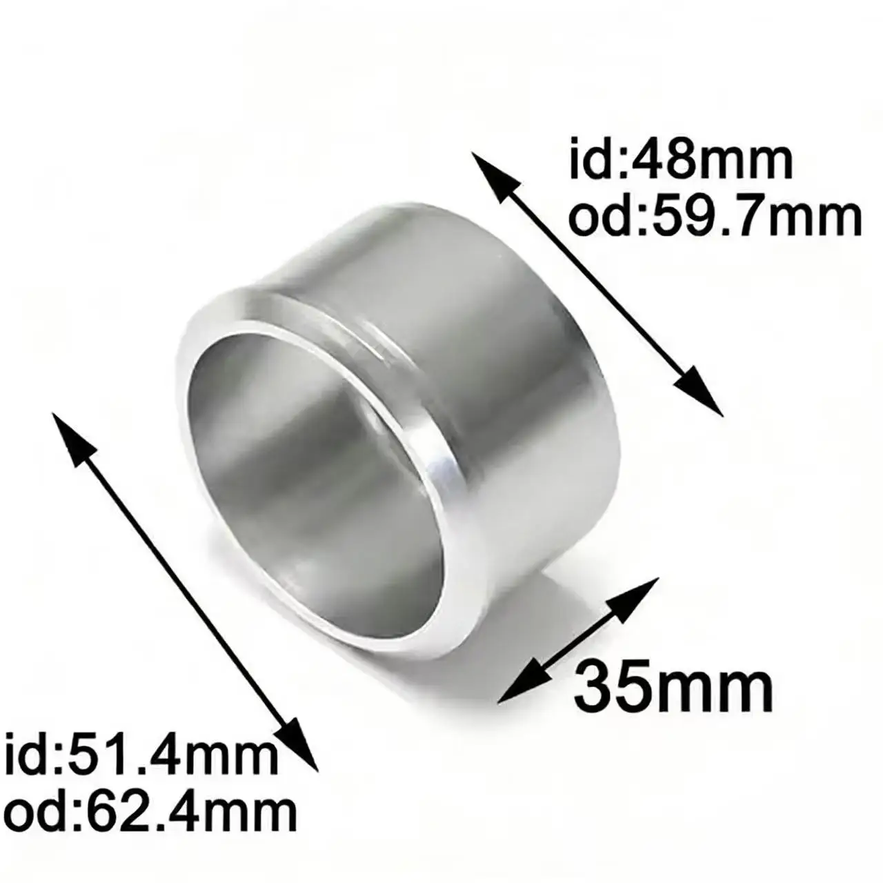 Universeller 60mm 51mm Auspuffrohr-Durchmesser-Konverter Adapter Reduzierstück für Motorrad-Schalldämpfer-Verbindung