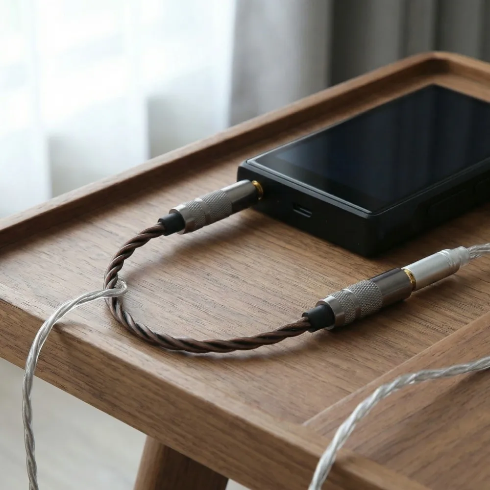 15cm length 4.4mm Balanced Male to 3.5mm Stereo Female Plug-and-Play Gold Plated Audio Adapter Cable Hi-Fi Audio Cord