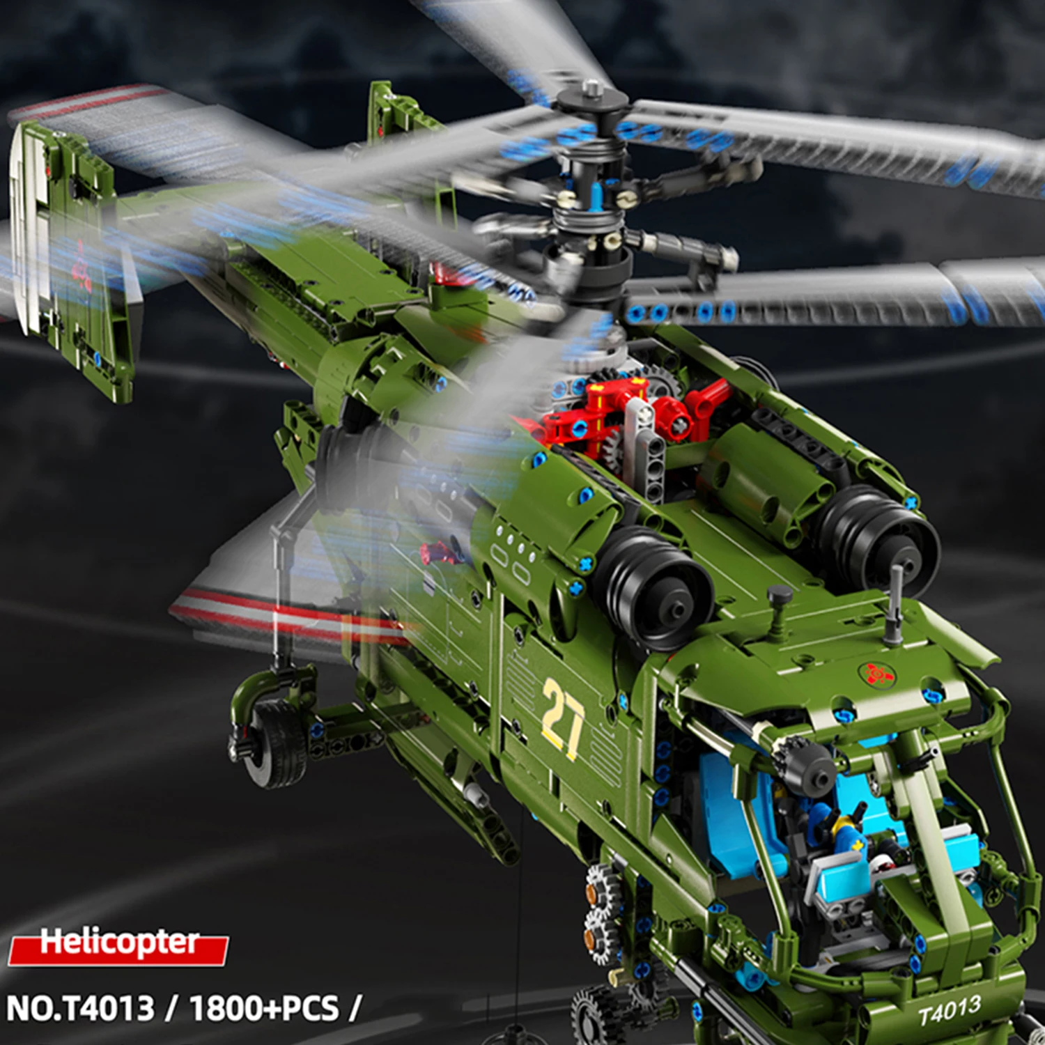 

1800PCS Helicopter Building Blocks Toy Assembly Puzzle Bricks Vehicle Model Creative Desktop Decoration Gifts