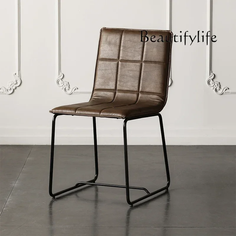 NJ K BJ Nordic Chair Designer Italian Minimalist Wrought Iron Office Chair Light Luxury Dining Chair Home Fashion