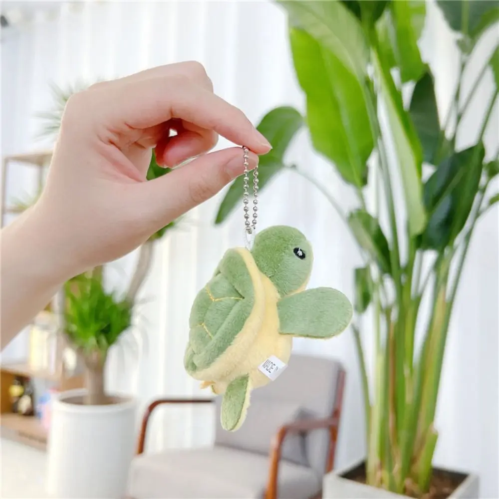 10cm Sea Turtle Plush Toy Small Cute Cartoon Turtle Doll Keychain Stuffed Animals Mini Turtle Plush Toy Key Ring