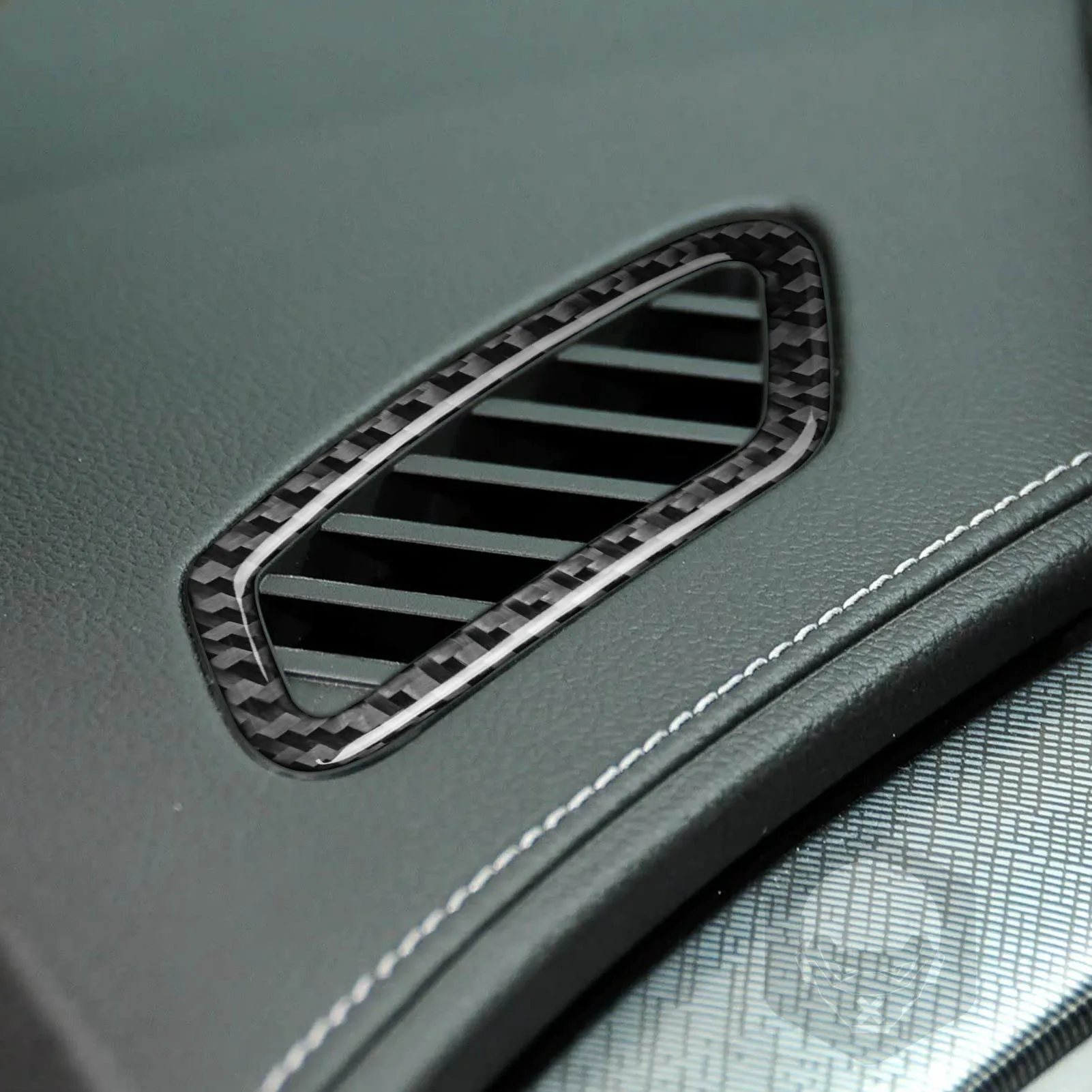 For Buick LaCrosse CX CXL CXS 2010 2011 2012 2013 Flexible Real Carbon Fiber 2-Piece Defrost Air Vent Trim Set