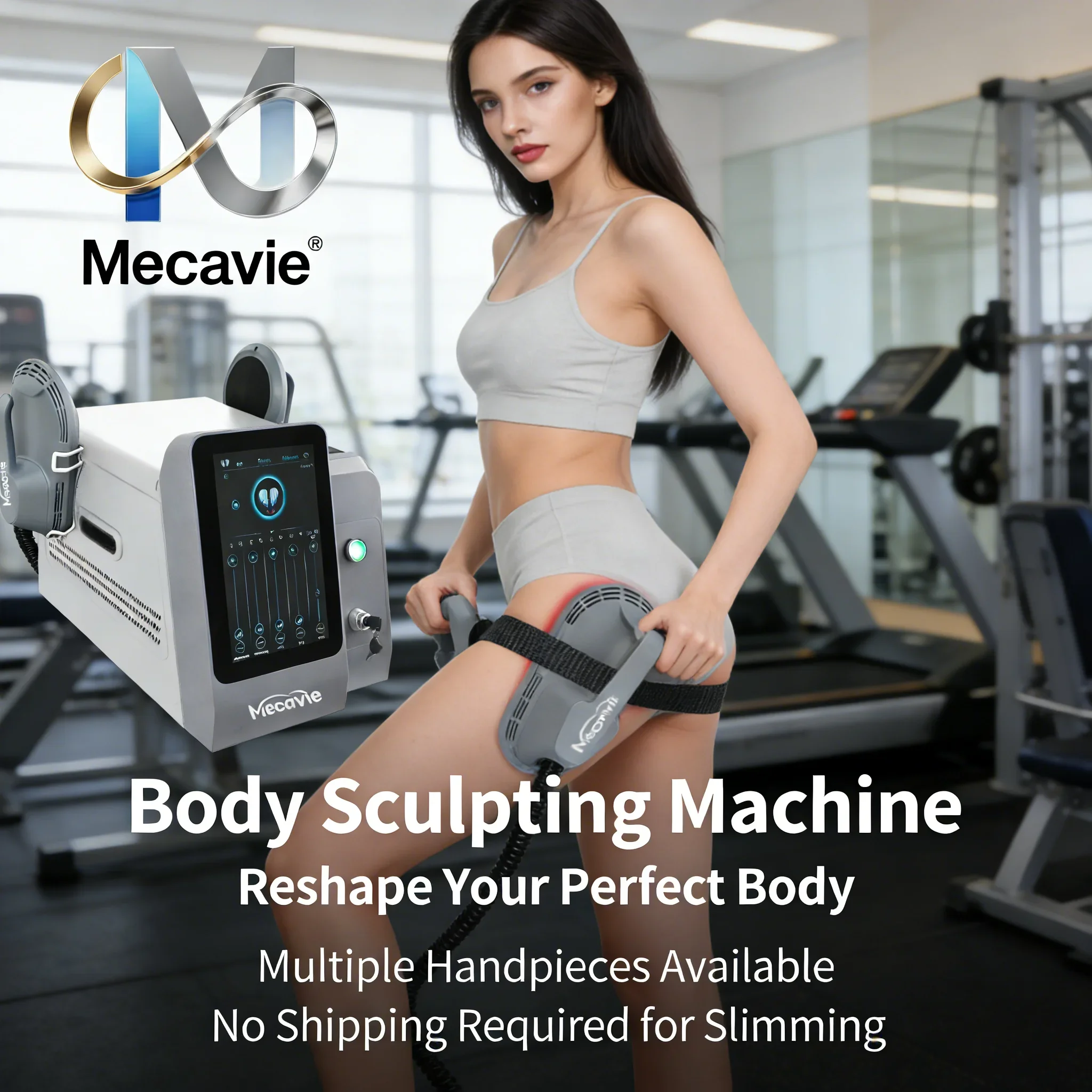 

Портативный RF-аппарат EMS Mecavie 15T, профессиональный Hi-EMT стимулятор мышц для тела 6500 Вт, для похудения без тренировок дома