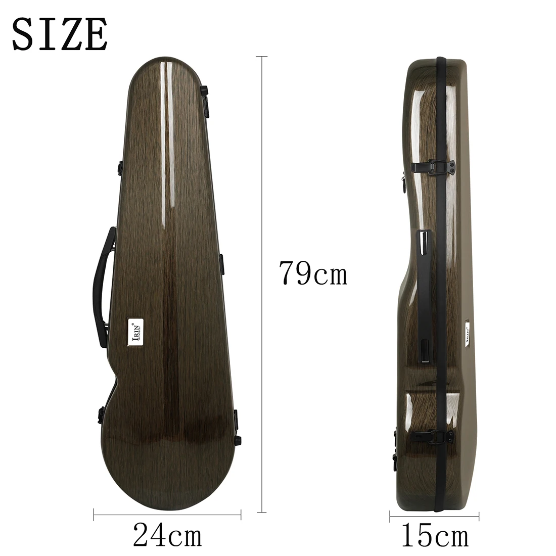 IRIN 4/4 Violin Case Carbon Fiber Violin Box Backpack Lightweight Double Shoulder Strap Bag Parts & Accessories With Hygrometer