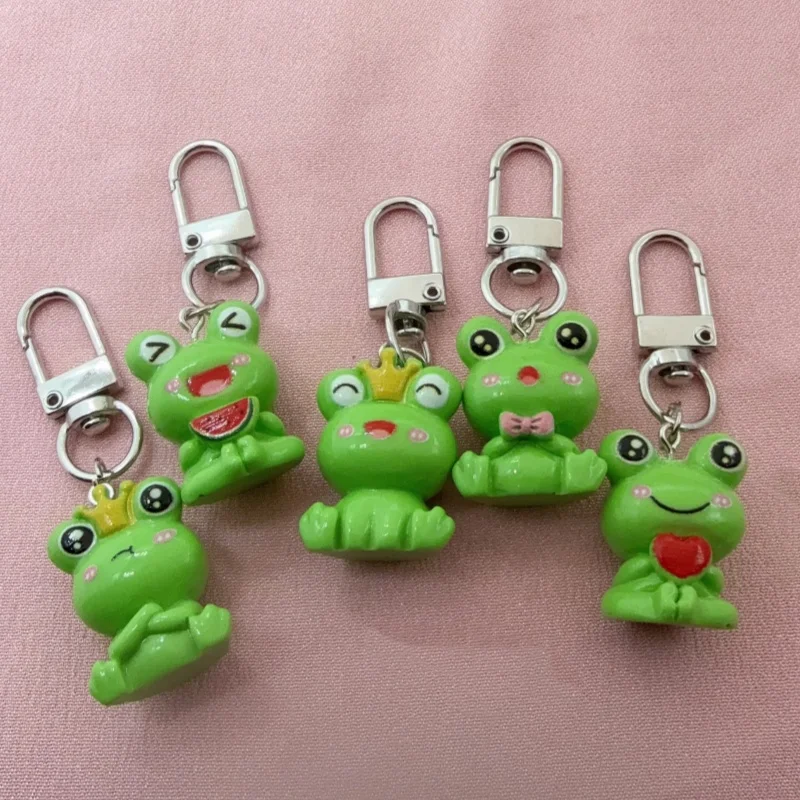 5pcs cute frog keychain accessories, suitable for bag hanging accessories, the best choice for gifts