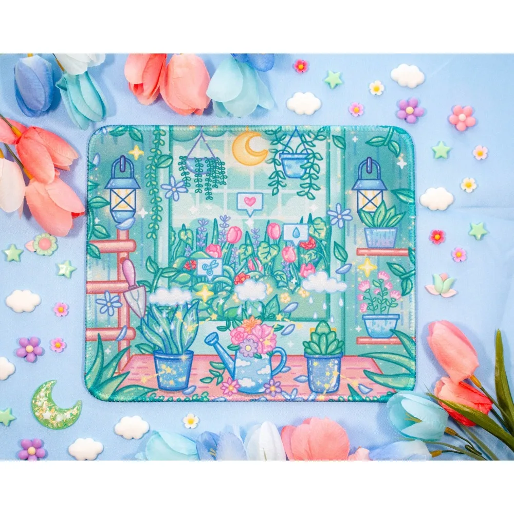 The Beautiful and Cute Plant Mouse Pad is suitable for laptop work setups, as well as home office gifts desktop accessory