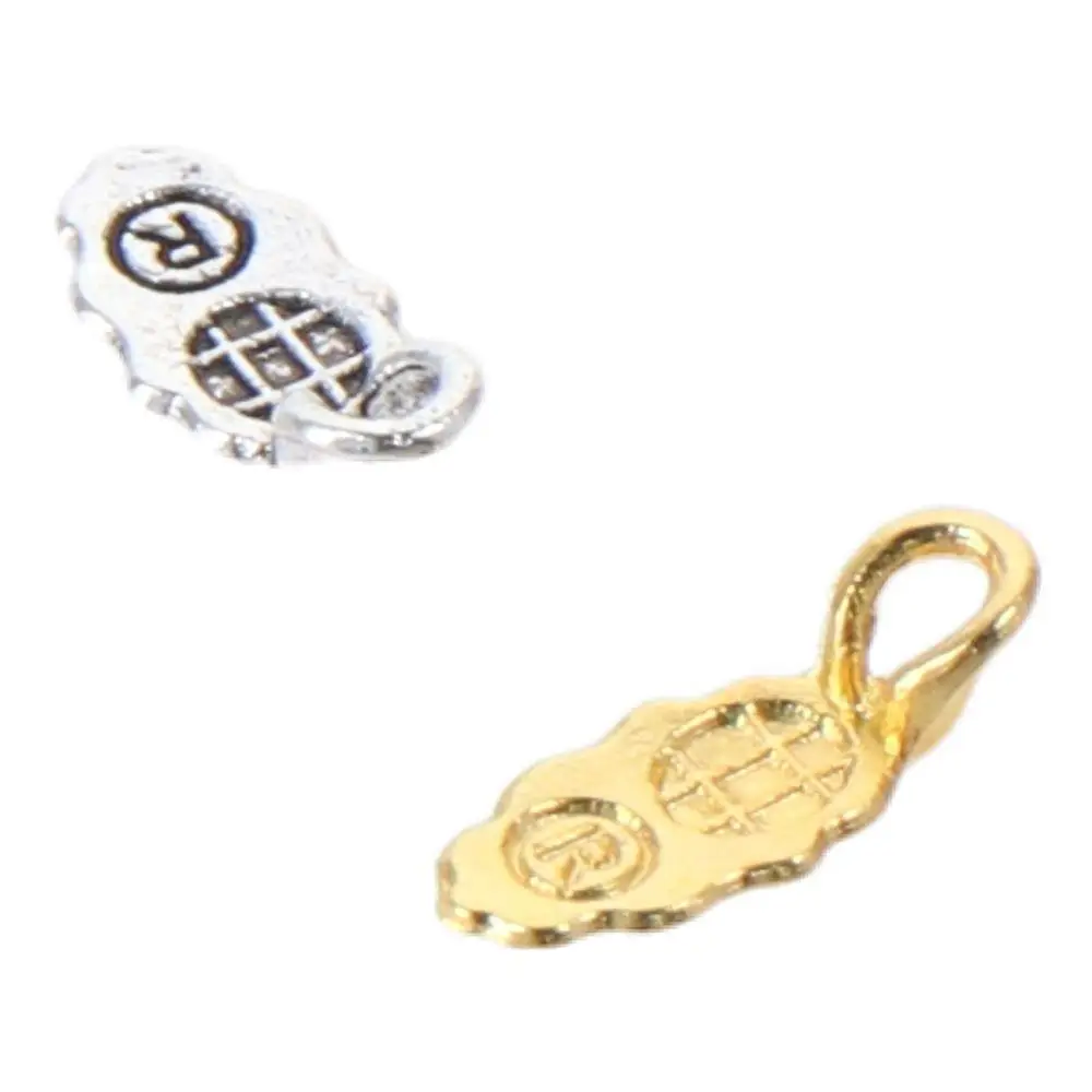 200 pz Lega Piccolo Cucchiaio Bail Orecchino Pendenti e Ciondoli Oro, Argento Forma di Foglia Orecchino Bails 13*6mm Forma di Foglia Colla su Bails Pendenti