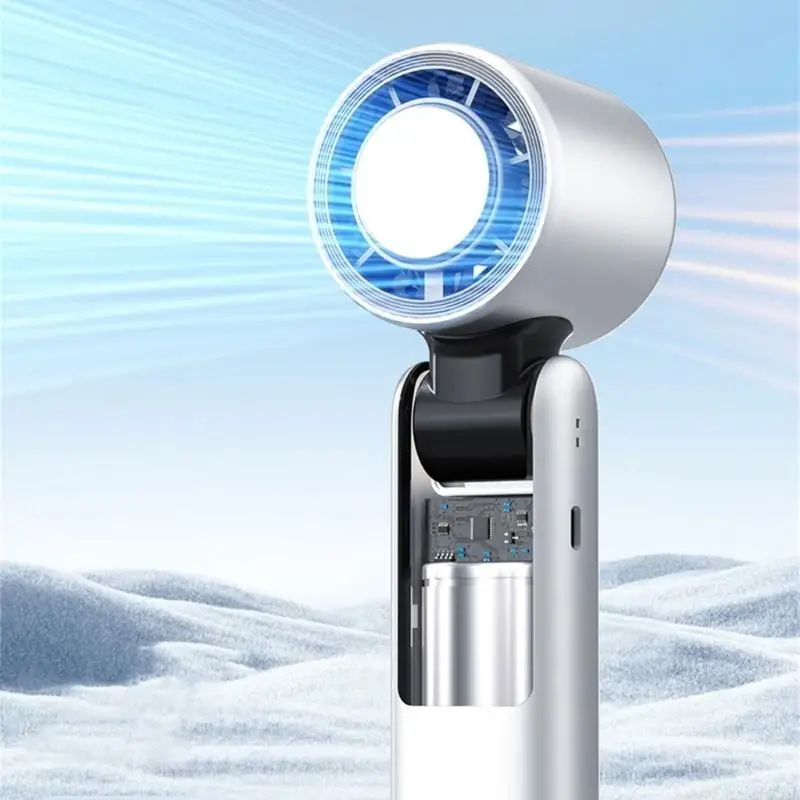 

D0AB Small Handheld Fan USB Rechargeable Cold Fan Portable Air Conditioner for Work