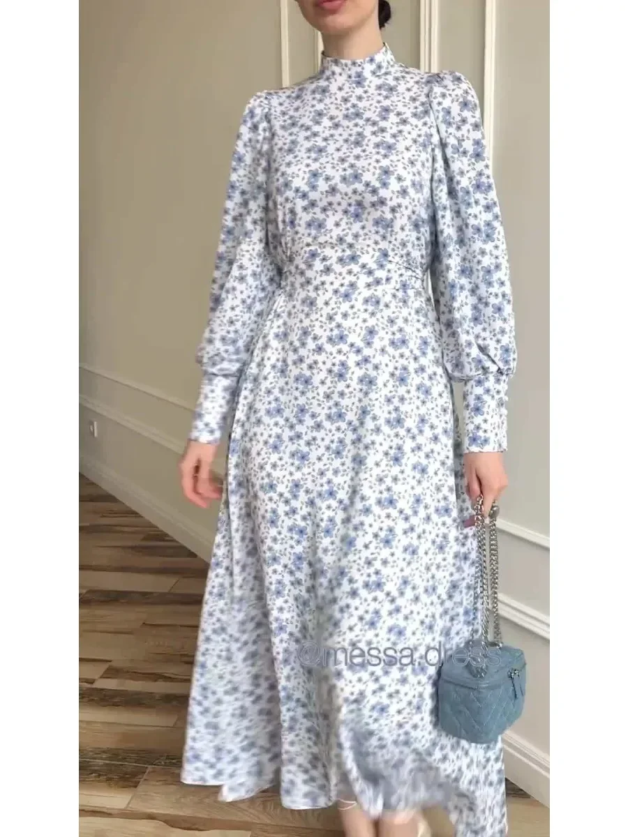 Eid Floral Dress for Women Muslim Party Ramadan Abaya Long Dress Belt Morocco Kaftan Vestidos Largos Dubai Robe Jalabiya 2024