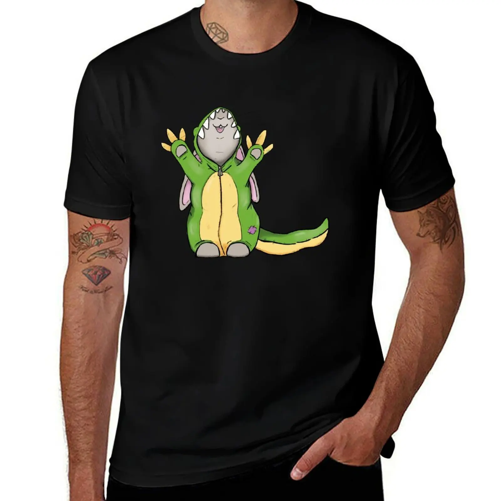 

Dinosaur rabbit T-Shirt man t shirt designer t shirts for man cotton soft T-Shirt