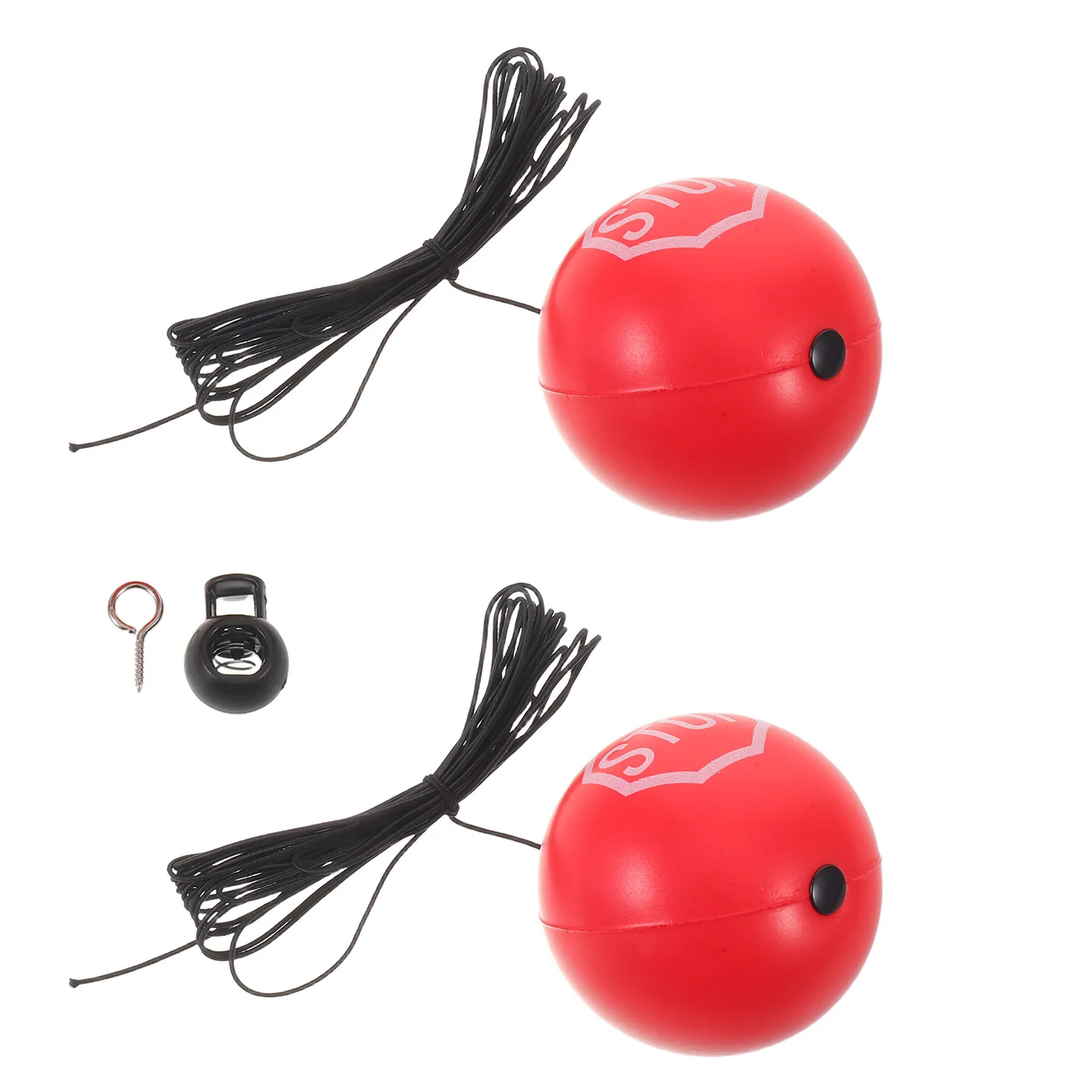 1Set Garage Parking Aid Tennis Ball Red 2.8inch Stop Indicator Adjustable Hanging Elastic String Collision Prevention Car