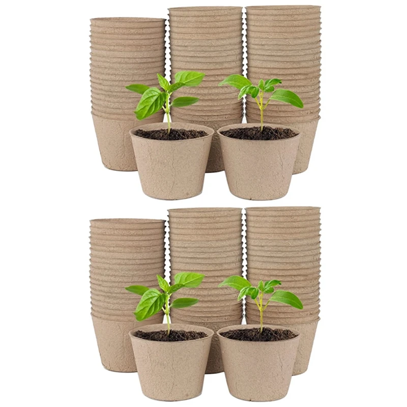 

Peat Pots, 140 Pcs 4 Inch Plant Starting Pots With Drainage Holes Biodegradable Plants Pots With 40 Plant Labels