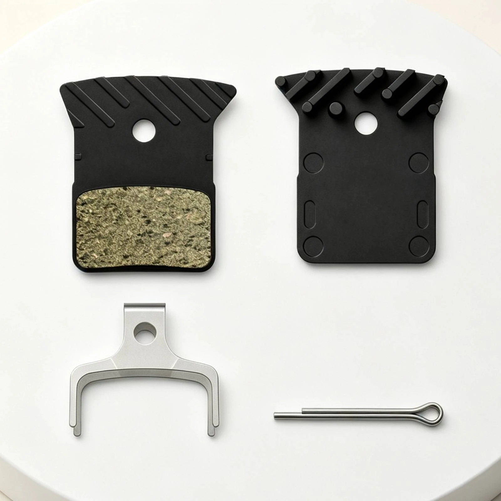 Cycle Brake Pads with Spring Strong Rebound Bike Brake Pads with Pin Hardware Wear-Resistant Long-Lasting for Cyclists