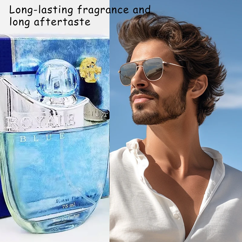 75ML Mens Perfume Fragrance Mini Parfum Originales Long-Lasting Royal Family And Nobility Blue Ball Woody Ocean Notes Boy Gift