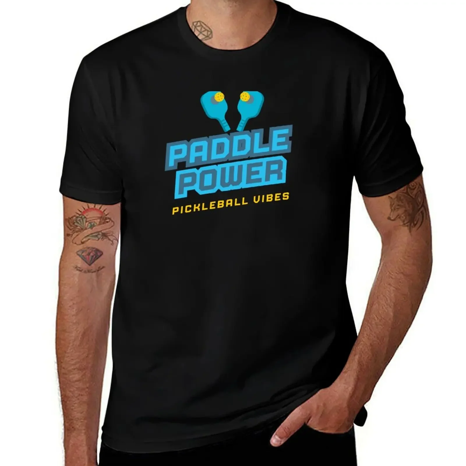 

Paddle Power - Pickleball Vibes T-Shirt vintage anime shirt blanks Man t-shirt designer t shirt men