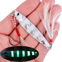1Pieces Metal Cast Jig Spoon Lures 7g-10g-14g-17g-21g-28g-40g Shore Casting Jigging Spoon Saltwater Sea Bass Fishing Lure Tackle