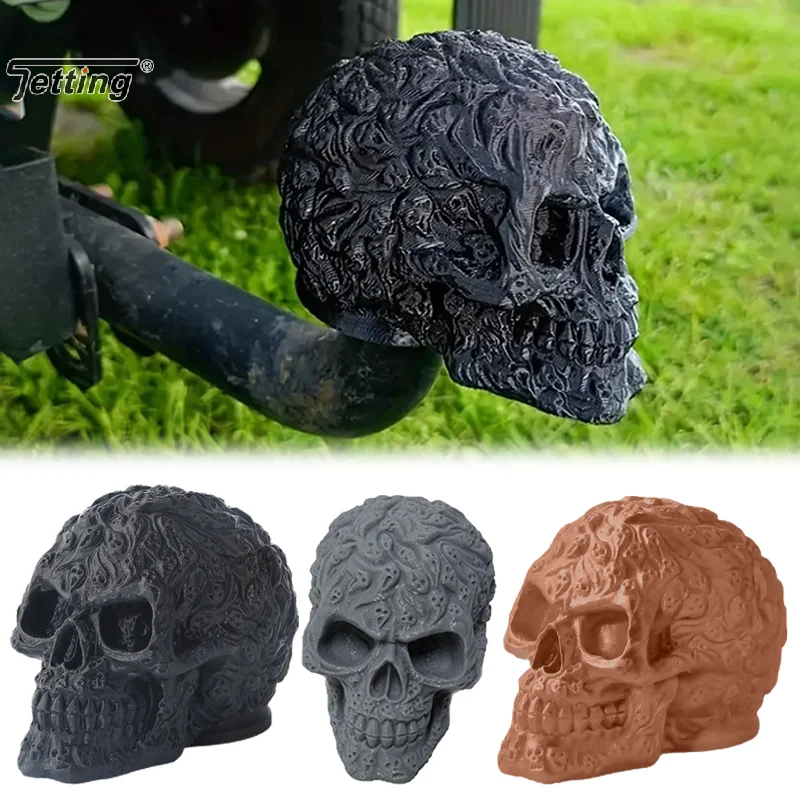 Skeleton Trailer Connector Cover Skull Trailer Coupling Cap Towing Hitches Cover Trailer Hitch Ball Cover Anti-Rust Protector