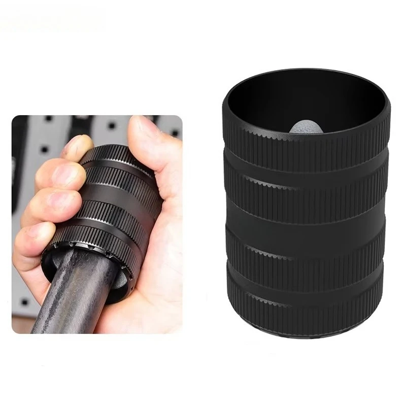 Multifunctional Tube End Chamfer Deburring Tool Fit Bike Fork Seat Post Handlebar Carbon Round Pipe Edge Polishing Tool