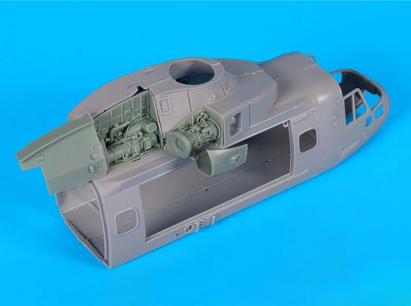 1/72 Scale Die-Cast Resin Aircraft Parts Model Assembled Kit EH-101 Merlin Helicopter Engine Model Unassembled and Unpainted