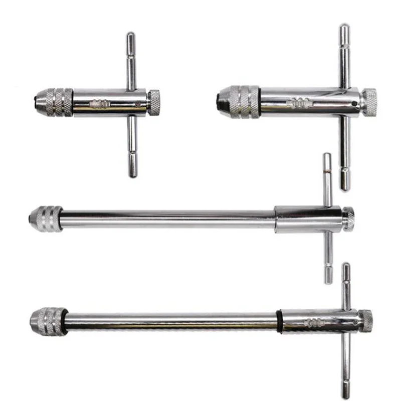 Adjustable Ratchet Tap Wrench For M3 M8 M5 With Sliding T Handle And Ring To Tighten Or Loosen Taps With Maximum Leverage