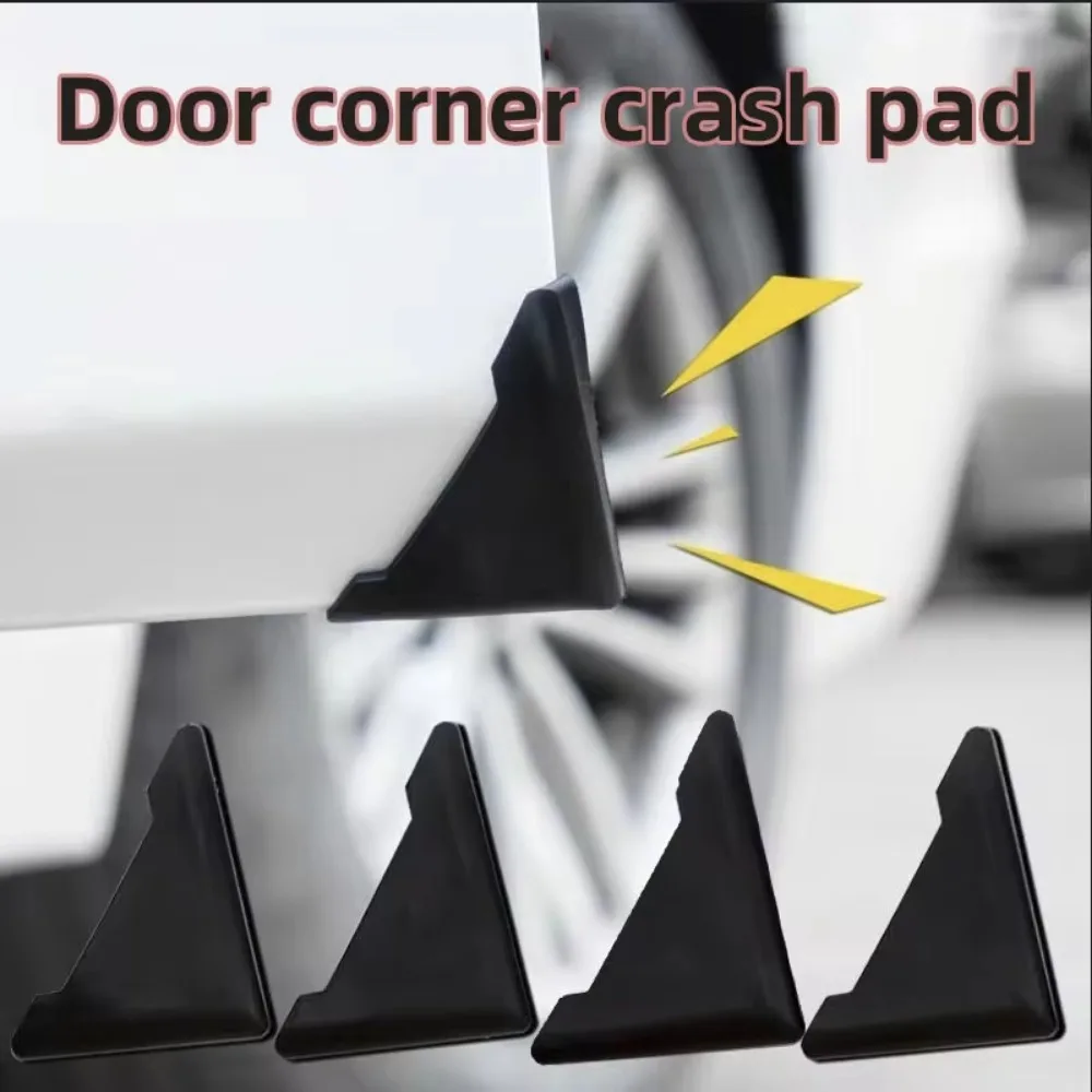 4PCS Silicone Car Door Corner Covers Black Anti Collision Auto Car Door Bumper Door Corner Guard Auto Care Car Exterior Parts