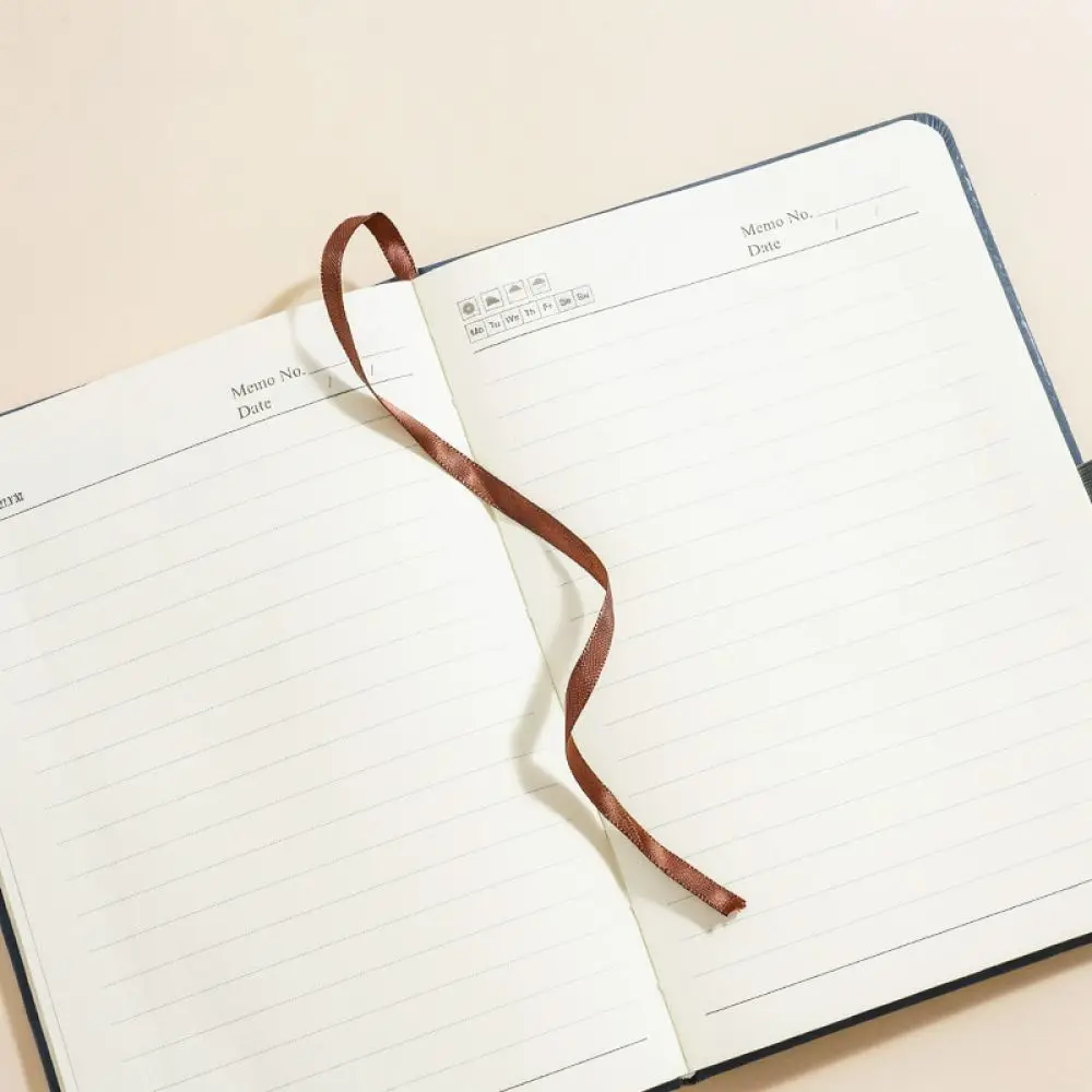 Elegant A5 Notebook Journal Diary Stationery Faux Leather Hardcover Elastic Band Business School Memo Planner