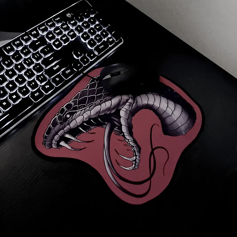 

original snake head violence aesthetics dark mouse pad evil dinner pad goth rebel tattoo electronic competition table mat