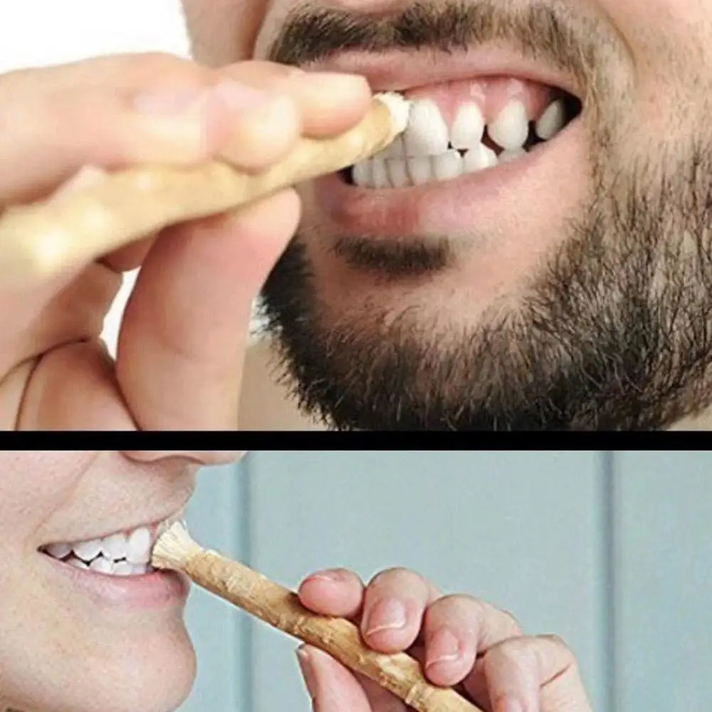 Paquete de 2 cepillos de dientes naturales portátiles Miswak Siwak Misvak Miswaak dientes tradicionales Arak blanqueador de viaje cepillo de dientes Manual nuevo