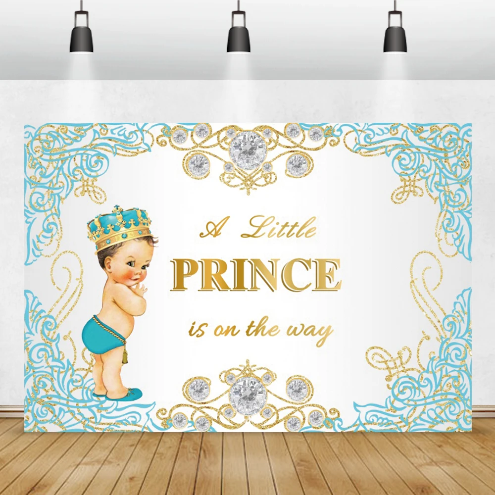 Little Prince Baptism Photography Background Baby Shower Birthday Child Portrait Custom Poster Family Party Photocall Backdrop