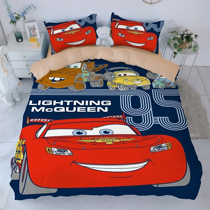 

Duvet Cover Lightning McQueen Cartoon Cars Quilt Cover Bedding Set Bed Cover Pillowcase Single/Double/Queen/King Bed